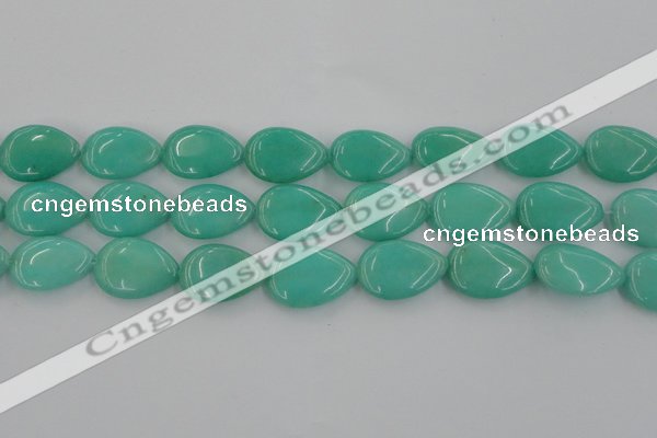 CCN3900 15.5 inches 18*25mm flat teardrop candy jade beads