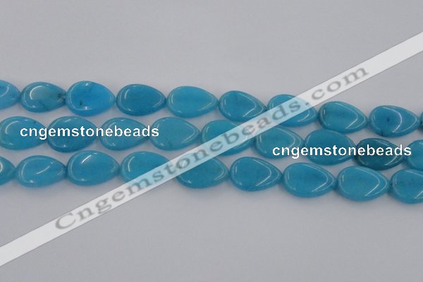 CCN3901 15.5 inches 18*25mm flat teardrop candy jade beads