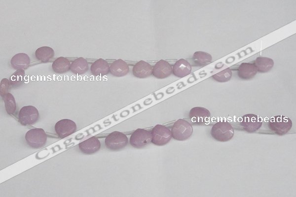 CCN3910 Top-drilled 13*13mm briolette candy jade beads wholesale