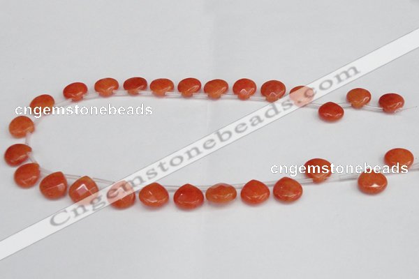 CCN3913 Top-drilled 13*13mm briolette candy jade beads wholesale