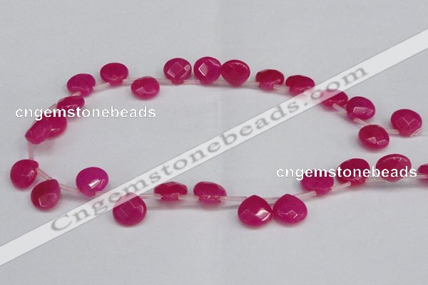 CCN3915 Top-drilled 13*13mm briolette candy jade beads wholesale