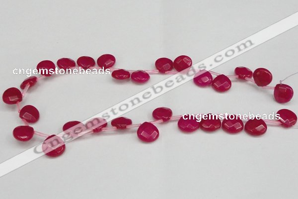 CCN3916 Top-drilled 13*13mm briolette candy jade beads wholesale