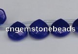 CCN3921 Top-drilled 13*13mm briolette candy jade beads wholesale