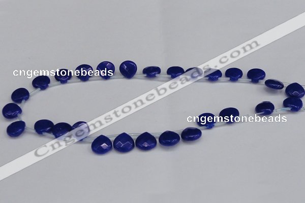 CCN3921 Top-drilled 13*13mm briolette candy jade beads wholesale