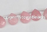 CCN3927 Top-drilled 12*15mm briolette candy jade beads wholesale