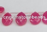 CCN3929 Top-drilled 12*15mm briolette candy jade beads wholesale