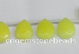 CCN3933 Top-drilled 12*15mm briolette candy jade beads wholesale