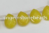 CCN3934 Top-drilled 12*15mm briolette candy jade beads wholesale