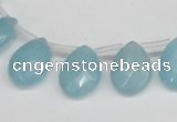 CCN3937 Top-drilled 12*15mm briolette candy jade beads wholesale