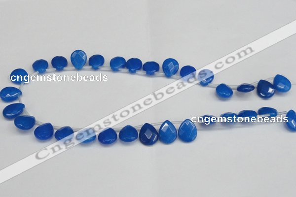 CCN3939 Top-drilled 12*15mm briolette candy jade beads wholesale