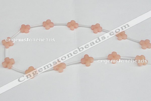 CCN3945 15.5 inches 15mm carved flower candy jade beads wholesale