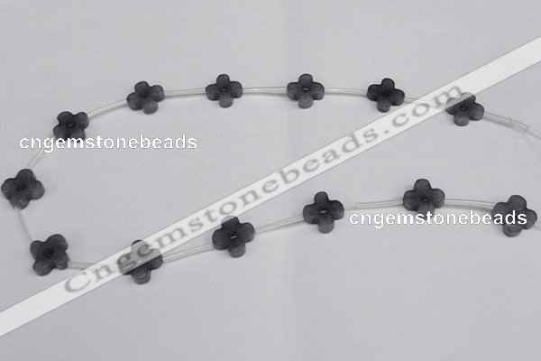 CCN3947 15.5 inches 15mm carved flower candy jade beads wholesale