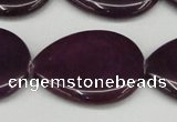 CCN3976 15.5 inches 30*40mm flat teardrop candy jade beads