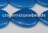 CCN3977 15.5 inches 30*40mm flat teardrop candy jade beads