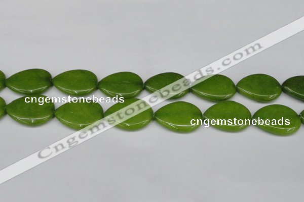 CCN3979 15.5 inches 30*40mm flat teardrop candy jade beads