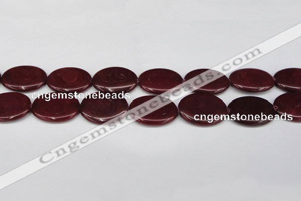 CCN3991 15.5 inches 30*40mm oval candy jade beads wholesale