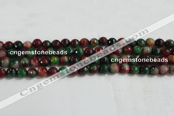 CCN4011 15 inches 8mm faceted round candy jade beads wholesale