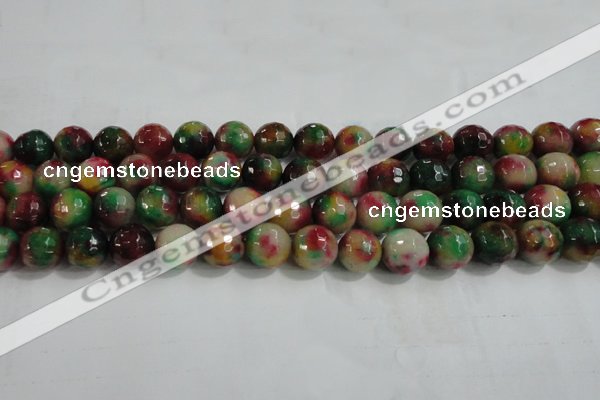 CCN4013 15 inches 12mm faceted round candy jade beads wholesale