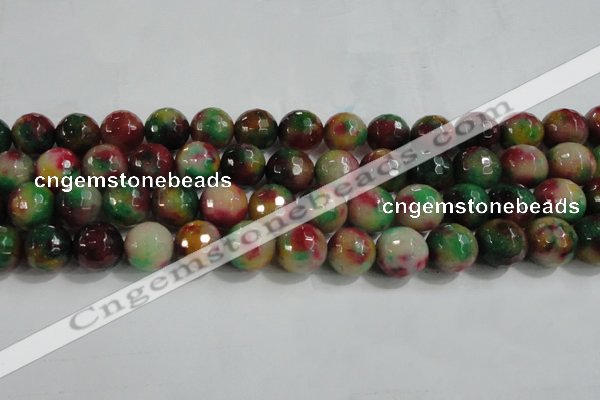 CCN4014 15 inches 14mm faceted round candy jade beads wholesale