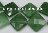 CCN404 15.5 inches 15*15mm faceted diamond candy jade beads