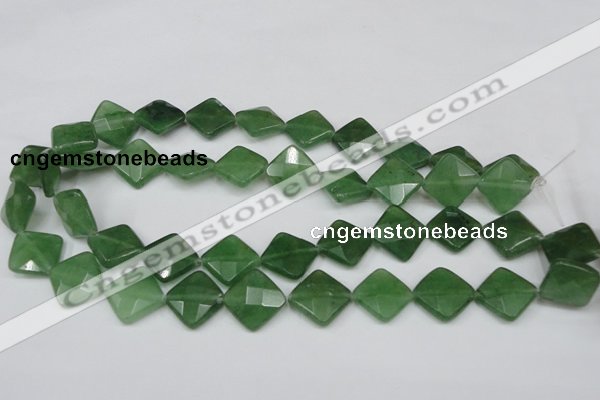 CCN404 15.5 inches 15*15mm faceted diamond candy jade beads