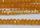 CCN4120 15.5 inches 4*6mm faceted rondelle candy jade beads