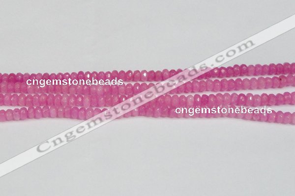 CCN4123 15.5 inches 4*6mm faceted rondelle candy jade beads