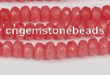 CCN4125 15.5 inches 4*6mm faceted rondelle candy jade beads