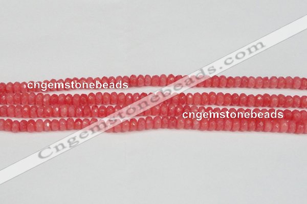 CCN4125 15.5 inches 4*6mm faceted rondelle candy jade beads