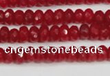 CCN4126 15.5 inches 4*6mm faceted rondelle candy jade beads