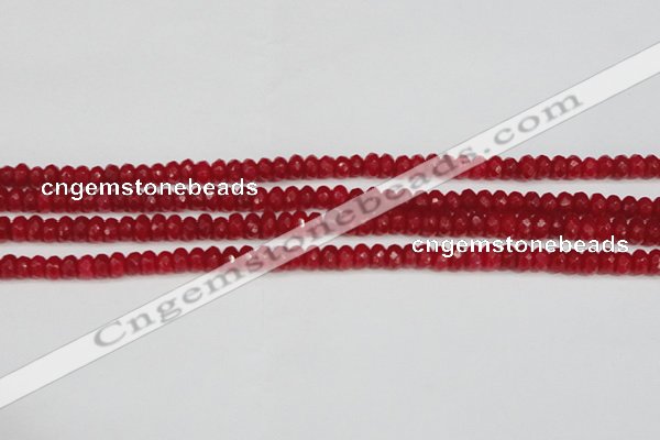 CCN4126 15.5 inches 4*6mm faceted rondelle candy jade beads