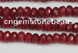 CCN4127 15.5 inches 4*6mm faceted rondelle candy jade beads