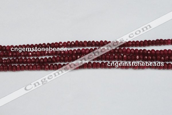 CCN4128 15.5 inches 4*6mm faceted rondelle candy jade beads