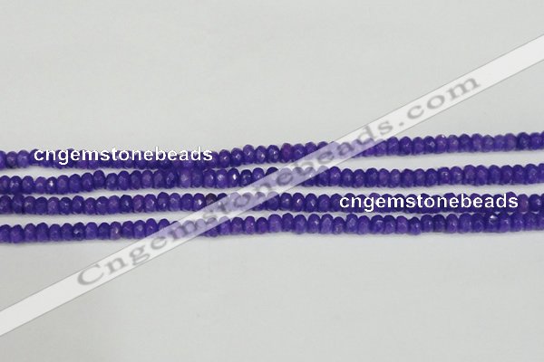 CCN4131 15.5 inches 4*6mm faceted rondelle candy jade beads