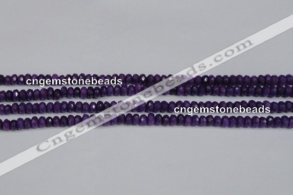 CCN4132 15.5 inches 4*6mm faceted rondelle candy jade beads