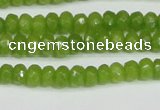 CCN4140 15.5 inches 4*6mm faceted rondelle candy jade beads