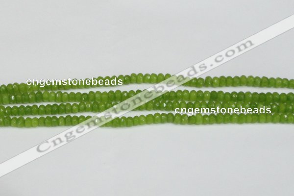 CCN4140 15.5 inches 4*6mm faceted rondelle candy jade beads