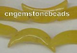 CCN415 15.5 inches 8*30mm curved moon candy jade beads wholesale