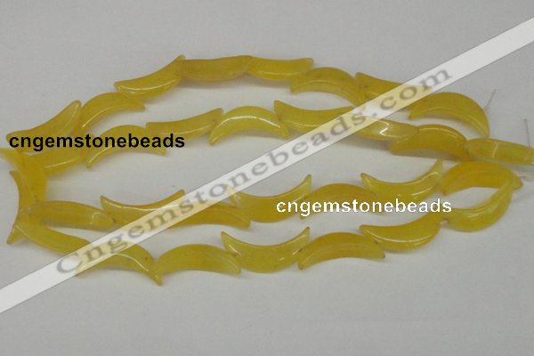 CCN415 15.5 inches 8*30mm curved moon candy jade beads wholesale