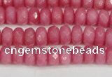 CCN4155 15.5 inches 5*8mm faceted rondelle candy jade beads