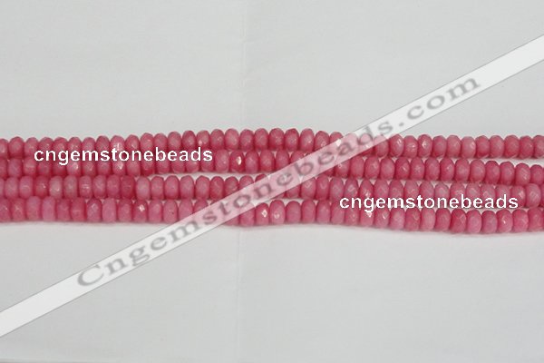 CCN4155 15.5 inches 5*8mm faceted rondelle candy jade beads