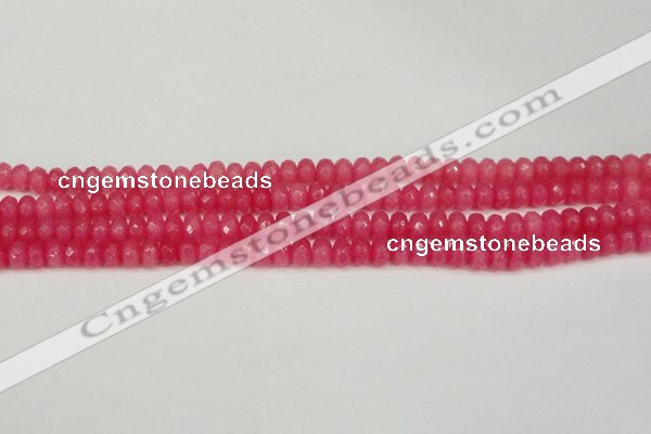 CCN4156 15.5 inches 5*8mm faceted rondelle candy jade beads