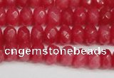 CCN4157 15.5 inches 5*8mm faceted rondelle candy jade beads