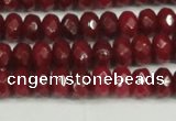 CCN4159 15.5 inches 5*8mm faceted rondelle candy jade beads