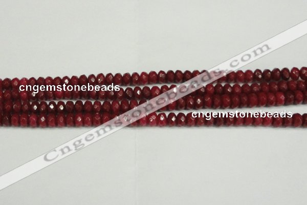 CCN4159 15.5 inches 5*8mm faceted rondelle candy jade beads