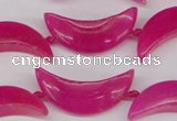 CCN416 15.5 inches 8*30mm curved moon candy jade beads wholesale