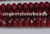 CCN4160 15.5 inches 5*8mm faceted rondelle candy jade beads