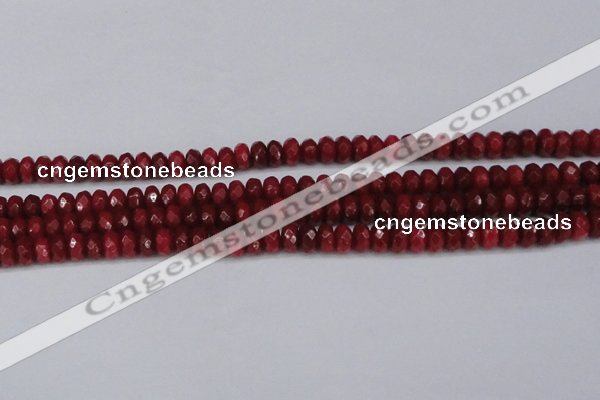 CCN4160 15.5 inches 5*8mm faceted rondelle candy jade beads