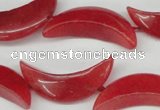 CCN417 15.5 inches 8*30mm curved moon candy jade beads wholesale