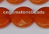 CCN4182 15.5 inches 20mm faceted coin candy jade beads wholesale